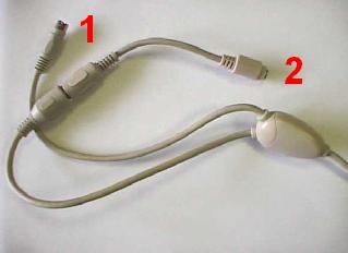 Connecteurs 1 et 2 du lecteur CCD